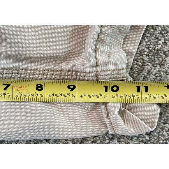 Carhartt Cargo Shorts Mens 50 Beige Cream Relaxed Fit Workwear Pockets - Picture 6 of 6